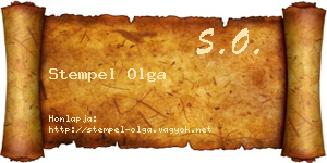 Stempel Olga névjegykártya